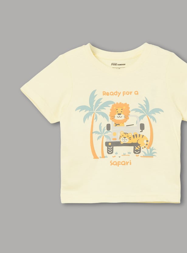 FAME FOREVER Boys Safari Graphic Print T-shirt